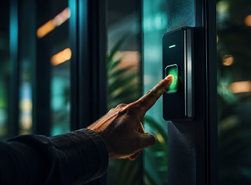 Biometric access control at a secure enterprise facility